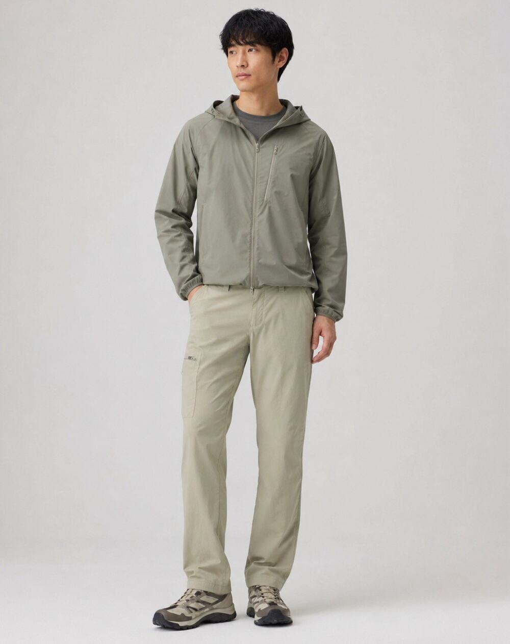 Gorpcore LB Tech Men's Straight Fit Cargo Pants Size 36x31 Khaki Nylon Spandex
